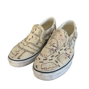 Vans x Harry Potter Men 11.5 Marauder's Map Mischief Managed Classic Slip-On